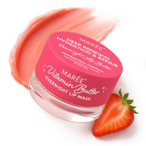 MAREE Lip Mask with Hyaluronic Acid – Overnight Butter Balm – Moisturizer for Very Dry Lips – Hidratante de Labios Care Hydration