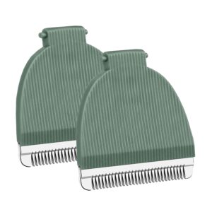 2 Packs Green Replacement Blades for Meridian Trimmer,Compatible with Meridian Body Trimmer Onyx & Sage，Hygienic Ceramic Replacement Blades