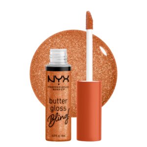 NYX PROFESSIONAL MAKEUP Butter Gloss Bling Lip Gloss, Non Sticky and Shiny Vegan Lip Makeup – Pricey
