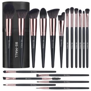 BS-MALL Makeup Brush Set 18 Pcs Premium Synthetic Foundation Powder Concealers Eye shadows Blush Makeup Brushes with black case