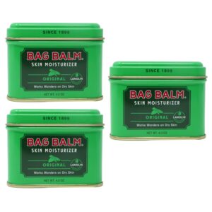 Bag Balm Vermont’s Original for Dry Chapped Skin Conditions – Hand & Body (4 Ounce (Pack of 3))