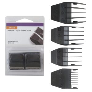 2 Pack ATIODYUUK New for Peanut Hair Clipper/Trimmer Snap On Replacement Blades #2068-300 – for W*ahl Peanut Model#8663,Black