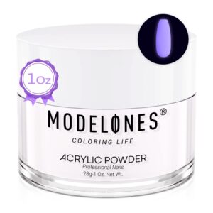 Modelones Glow in the Dark Acrylic Powder> 1oz/28g Luminous Purple Acrylic Nail Powder Professional Polymer Powder Fluorescent Purple for Nail Extension Halloween Thanksgiving Gifts> Beginner-Friendly