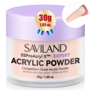 SAVILAND 2024 Nude Acrylic Powder: Smooth & Healthy Keratin Acrylic Nail Powder Ultra-High Blend Tech Professional Powder for Beginner Nail Extension & 3D Carving Home Travel