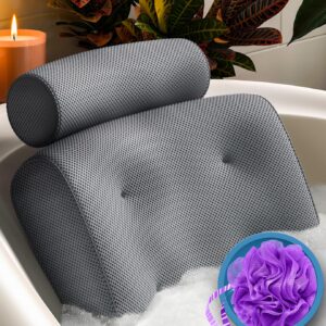 Everlasting Comfort Luxury Bath Pillow – Head, Neck, Back Soft Cushion for Bathtub, Spa & Relaxation