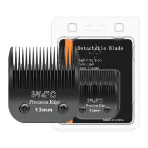 black Size3-3/4 Professional Detachable Replacement stainless steel Blades set,compatible with Andis AGC,BDC,BGC,MBG Series,oster Classic 76/Star-Teq/Power-Teq Clippers 1/2-Inch Cut Length