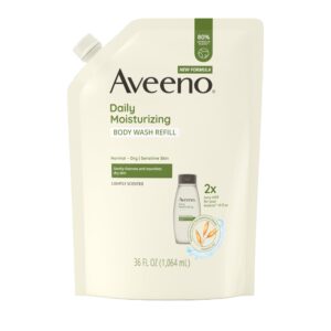 Aveeno Daily Moisturizing Body Wash, Soothing Oat, Refill, 36 Fl. Oz