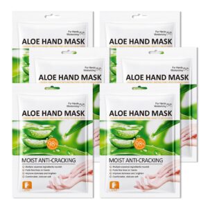 LJYBoBin Hand Mask Moisturizing Gloves 6 Pack>Hydrating Hand Mask for Women>Soft Gloves for Dry Cracked Skin M