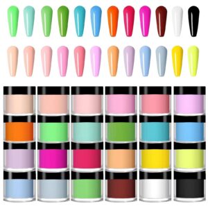 24 Color Acrylic Nail Powder Set> Acrylic Powder Set> Nail DIY Art Design> Acrylic Nail Art 3D Nail Sculpture French Nail Extension> Gift for Women