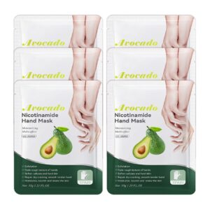 PPPanYiDi Hand Masks Moisturizing Gloves>6 Pairs Hydrating Hand Peel Masks Gift Set for Dry Cracked Hands Care>Long-lasting and Non-greasy Hand Moisturizer Gloves for Women J