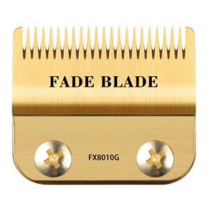 FX8010G Replacement Blades for BaBylissPRO Clippers, Replacement Fade Clipper Blades Compatible with BaBylissPRO Barberology FX870/FXF880/FX810/FX825/FX673N, Gold