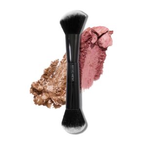 LAURA GELLER NEW YORK Dual-Ended Blush + Bronzer Brush – Blush Bronzer Contour Face Makeup Brush