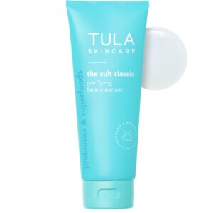 TULA Skin Care Cult Classic Purifying Face Cleanser – Supersize, Gentle and Effective Face Wash, Makeup Remover, Nourishing and Hydrating, 6.7 oz.