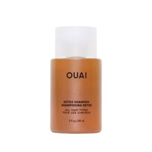 OUAI Detox Shampoo Travel Size – Clarifying Shampoo for Build Up, Dirt, Oil, Product and Hard Water – Apple Cider Vinegar & Keratin for Clean, Refreshed Hair – Sulfate-Free Hair Care (3 oz)