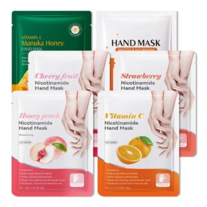 LJYBoBin Hand Mask Moisturizing Gloves 6 Pack>Hydrating Hand Mask for Women>Soft Gloves for Dry Cracked Skin A