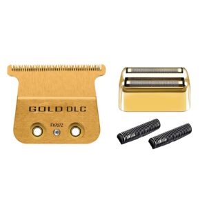 FX707Z Replacement DLC 2.0 Trimmer Blade Compatible with BaByliss FX787 & FX726 Trimmer Blade,Shaver Head Replacement Foil and Cutters compatible with BaByliss Double FXFS2 Metal shaver foil