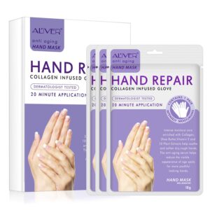 Hand Moisturizing Mask-3pk>Intensive Reparing Hand Gloves>Natural Therapy Hand Spa Treatment>Exfoliating Mask for Dry> Crack Hands>Baby Soft Smooth Touch Hands> Hyaluronic Acid Hand Mask for Men Women