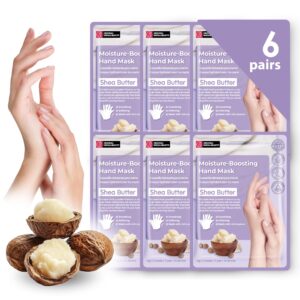 Innerest Original Derma Beauty Hand Mask 6 Pairs Moisture-Boosting Shea Butter Hydrating Hand Care Set> Mask Gloves> Repair Gloves> Nail Care Essential> Hand Rejuvenation Soothing Gloves