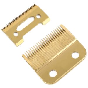 professional clipper blades 2 hole bladeclipper replacement blades with Gold steel blade for Wahl Senior cordless Clipper, wahl sterling senior (Double Gold Blade) (Double Gold Blade)