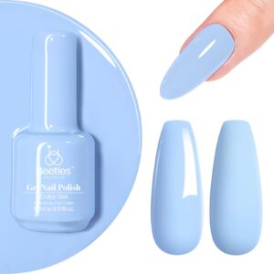 beetles Blue Gel Polish 15ml Light Blue Nail Gel Soak Off Uv LED Nail Lamp Gel Polish Nail Art Manicure Salon DIY Home Solid Gel 0.5Oz Diy home Gift for Women