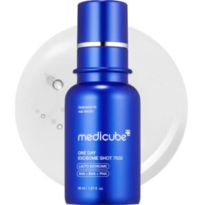 medicube Zero Exosome Shot 7,500 PPM Spicule Facial Serum | Liquid Skin Booster Serum | Exosome, AHA+BHA+PHA | Pore Care, Dead Skin Cells, Skin Texture | Korean Skin Care 1.01 fl.oz