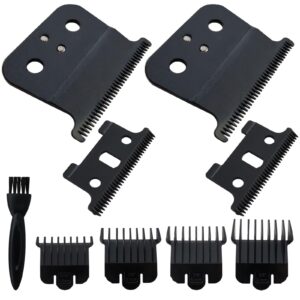 Zafina-UP Men Hair Clipper Trimmer Replacement #04710#04521 T-Blades Suitable for Andis T-Out-liner,Blackouts,GTX, GTO, GO Ceramic Blade(Black)(New Version)