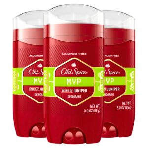 Old Spice Men’s Deodorant Aluminum Free MVP, 3oz (Pack of 3)