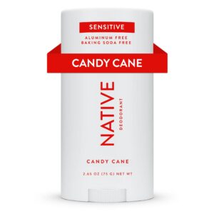 Native Deodorant Contains Naturally Derived Ingredients | Deodorant for Women and Men, Aluminum Free, Baking Soda Free, Phthalate Free, Talc Free, Coconut Oil and Shea Butter | Candy Cane (Sensitive)