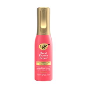 OGX Repair & Protect Bond Protein Repair 450°F Heat Protect Spray, Thermal Protection Spray for Targeted Damage Repair & Protection from Heat Damage, 6.5 fl. oz