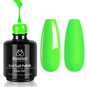Beetles Neon Green Gel Nail Polish 15ml Green Gel Polish Soak Off Uv LED Nail Lamp DIY Home