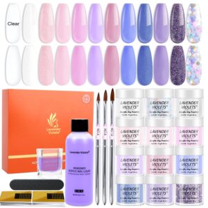 19pcs Acrylic Powder and Liquid Set> 12 Mermaid Melody Colors Acrylic Powder and Professional Monomer Liquid Set with Essential Manicure Tools Easy to Use for Starter N640
