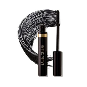 LAURA GELLER NEW YORK Kajal Longwear Mascara – Lengthening, Defining, Curling, Buildable Formula Eye Makeup – Innovative Curling Brush – 1 count