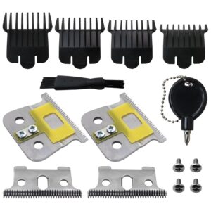 2024 Upgrade 2 Pack T Style Out-liners Blades Compatible for Andis T O-utl-iners Trimmer, for Gtx Trimmer，for Headliner LS2/3 Replacement Blade，Compatible for Andis #04710/04521