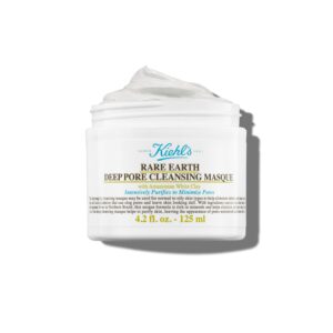Kiehl’s Rare Earth Deep Pore Cleansing Mask, Pore-Minimizing Face Mask for Clogged Pores, Detoxifies & Refines Skin, Absorbs Excess Oil, with Amazonian White Clay & Aloe Vera – 4.2 fl oz