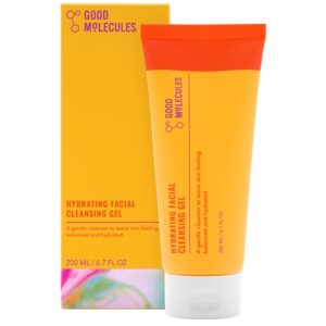 Good Molecules Hydrating Facial Cleansing Gel – Face Wash with Rosewater and Pineapple – Skincare for Face, Brighten, Cleanse and Moisturize
