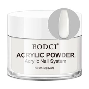 Eodci White Acrylic Powder> 56g/2oz Acrylic Powder Large Capacity Professional Acrylic Nail Powder for Nail Acrylic Extension> Nail Carving> Long-Lasting> No Nail Lamp Needed