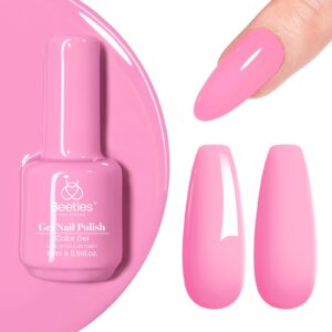 Beetles Pink Gel Nail Polish 15ml Silk Rosettes Nail Art Soak Off Manicure Salon DIY UV Lamp Cured Gift for Women