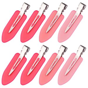 8Pcs No Bend No Crease Hair Clips- Styling Duck Bill Clips Alligator Hair Barrettes for Styling Sectioning, Small Gifts for Women Girl Salon Hairstyle Hairdressing Bangs Waves, Gradient Pink