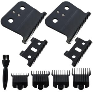 long-wearing Replacement Men Hair Clipper T Blade Kit Fits for Andis T-Out-liner,Blackouts,GTX, GTO, GO Cordless/Corded Trimmer,Replaces for Andis #04710#04521(Black)
