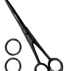 Utopia Care Hair Cutting and Hairdressing Scissors 7.5 Inch, Premium Stainless Steel Shears with Smooth Razor and Sharp Edge Blades for Salons, Professional Barbers, Black