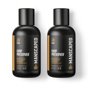 MANSCAPED® The Crop Preserver®, Men’s Ball Deodorant, Male Care Hygiene Moisturizer, Anti-Chafing Groin Protection with Cooling Aloe Vera, Refined® Scent, 4oz (2-Pack)