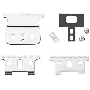 WAHFOX GTO Replacement T Blade for 04521 t outliner Hair Trimmer Outliner Replacement Ceramic Blade for andis Gtx GTO T-Outliner Trimmer Ceramic movable blade (Silvery)