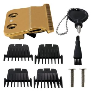 2024 Upgrade 707Z Replacement Blade Compatible for BBlissPRO FX787GDB FX787GBP FX726, DLC Replacement Blades with 4 Guards Set Compatible for BBliss Trimmer Blades – Gold