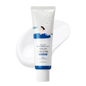 ROUND LAB Birch Juice Moisturizing UV LOCK SPF 45 Broad Spectrum UV Protection – Lightweight, Oil Free, Organic, Non-toxic, Reef Safe, Travel Essential Korean Skincare Sunscreen (1.69 Fl Oz)