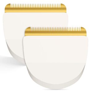 2 Pack Peanut Clipper Replacement Blade, Snap-On Replacement Blade for Wahl Peanut Hair Clipper #2068-300, White/Gold