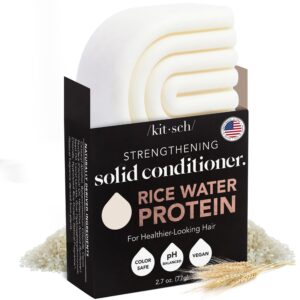 Kitsch Rice Water Hair Conditioner Bar – Soap Bar for Hair Care – Conditioner for Women and Men – Moisturizing & Strengthening for All Hair Types – Sulfate-Free, Paraben-Free – Made in USA – 2.7oz
