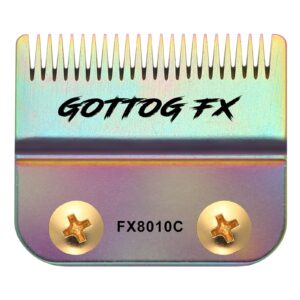 FX8010C Replacement Blades for BaBylissPRO FX870, FX890, FX825, FX673 Clippers, DLC Replacement Fade Blade Compatible with Babyliss Clipper Blades, Multicolor