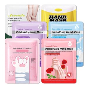 LJYBoBin Hand Mask Moisturizing Gloves 6 Pack>Hydrating Hand Mask for Women>Soft Gloves for Dry Cracked Skin