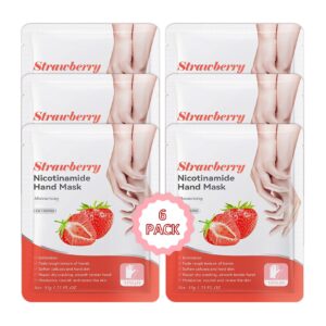 PPPanYiDi Hand Masks Moisturizing Gloves>6 Pairs Hydrating Hand Peel Masks Gift Set for Dry Cracked Hands Care>Long-lasting and Non-greasy Hand Moisturizer Gloves for Women F