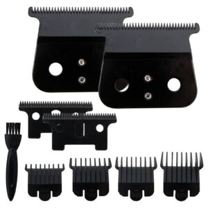 WELURE 2 Pack T Blades Compatible for Andis #04710#04521 for T-Outliners, for GTX, SL, SLS, Blackouts – Black